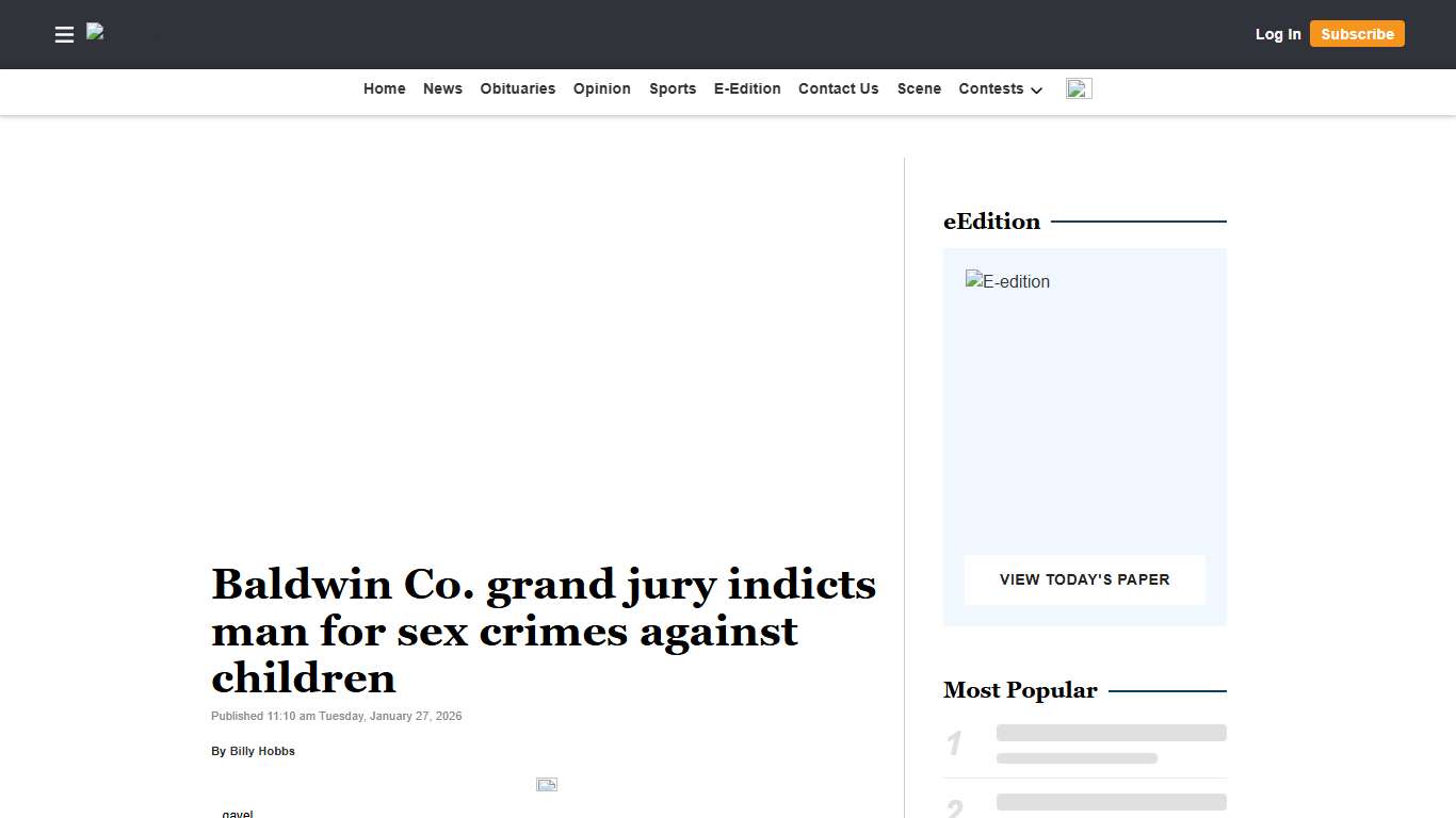 Baldwin Co. grand jury indicts man for sex crimes against children The Union-Recorder